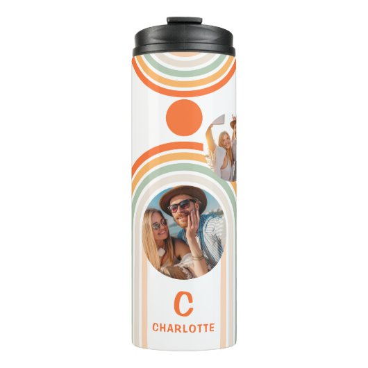 モノグラム名Boho Arch写真数々のトレンディーガーリー タンブラー (正面)