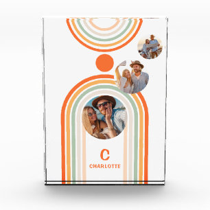 モノグラム名Boho Arch写真数々のトレンディーガーリー フォトブロック