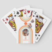 モノグラム名Boho Arch写真数々のトレンディーGirl トランプ (裏面)