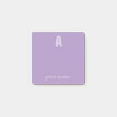 モノグラム名Purple Sticky Post It Notes ポストイット (正面)