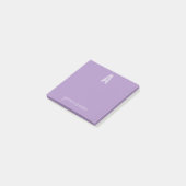 モノグラム名Purple Sticky Post It Notes ポストイット (アングル)