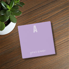 モノグラム名Purple Sticky Post It Notes ポストイット