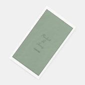 モノグラム名Sage Green エレガント Script結婚's (コーナー)