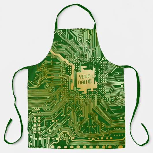 モノグラム回路マザーボード電子チップ技術 エプロン (正面)