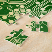 モノグラム回路マザーボード電子チップ技術 ジグソーパズル (側面)