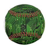 モノグラム回路基板の背景 野球ボール (正面)