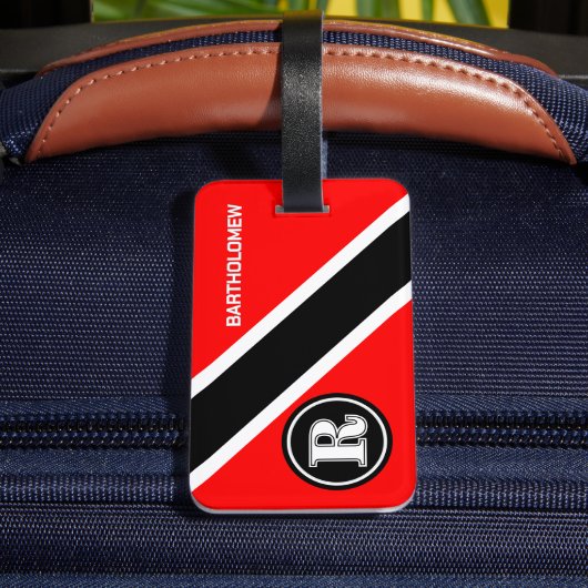 モノグラム国旗とトバゴ ラゲッジタグ (裏面インサイチュ4)