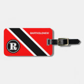 モノグラム国旗とトバゴ ラゲッジタグ (正面横)