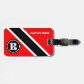 モノグラム国旗とトバゴ ラゲッジタグ (裏面横)