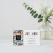 モノグラム夏おもしろいパターン 名刺 (スタンド正面)