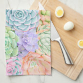 モノグラム多糖ウォーターカラーパカラフルステル キッチンタオル (四つ折り)