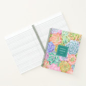 モノグラム多糖ウォーターカラーパステルカラフルビッグ ノートブック (内部)