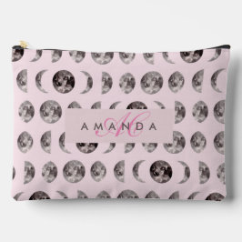 モノグラム夢お洒落の月の位相ギフト アクセサリーポーチ