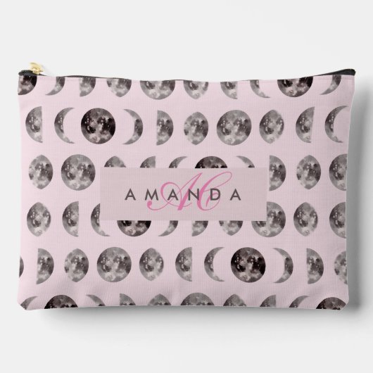 モノグラム夢お洒落の月の位相ギフト アクセサリーポーチ (正面)