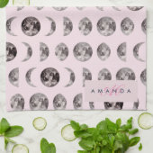 モノグラム夢お洒落の月の位相ギフト キッチンタオル (折り畳み)