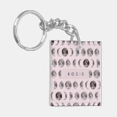 モノグラム夢お洒落の月の位相ギフト キーホルダー (正面左)