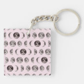 モノグラム夢お洒落の月の位相ギフト キーホルダー (裏面)