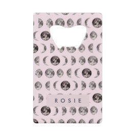 モノグラム夢お洒落の月の位相ギフト クレジットカード栓抜き