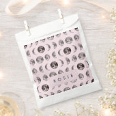 モノグラム夢お洒落の月の位相ギフト フェイバーバッグ (クリップ留めされた状態)