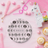 モノグラム夢お洒落の月の位相ギフト ペーパープレート (パーティー)