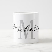 モノグラム大カスタム大の巨大な巨大なマグカップの贈り物 ジャンボコーヒーマグカップ (正面)