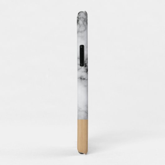 モノグラム大理石と木目パターン Case-Mate iPhoneケース (裏面/右)