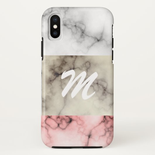 モノグラム大理石カラーブロック Case-Mate iPhoneケース (裏面)