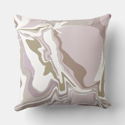 モノグラム大理石赤面ピンクローズ金ゴールドホワイトクリーム クッション (裏面)