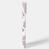 モノグラム大理石赤面ピンク抽象芸術金ゴールド白 Case-Mate iPhoneケース (裏面 / 右)