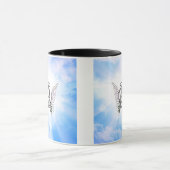 モノグラム天使の翼が付いている最初のBのアルファベットの手紙 マグカップ (中央)