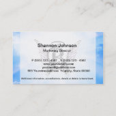 モノグラム天使の翼が付いている最初のBのアルファベットの手紙 名刺 (裏面)