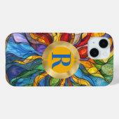 モノグラム天太陽ステンドグラス Case-Mate iPhoneケース (裏面 (横))