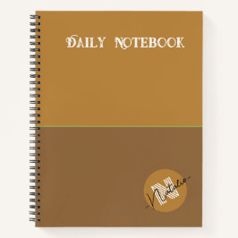 モノグラム天然木色ミニマリスト可愛い ノートブック