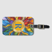 モノグラム太陽ステンドグラス ラゲッジタグ (正面横)
