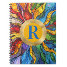 モノグラム太陽モザイクのステンドグラス