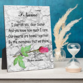 モノグラム姉妹引用文 フォトプラーク (側面)