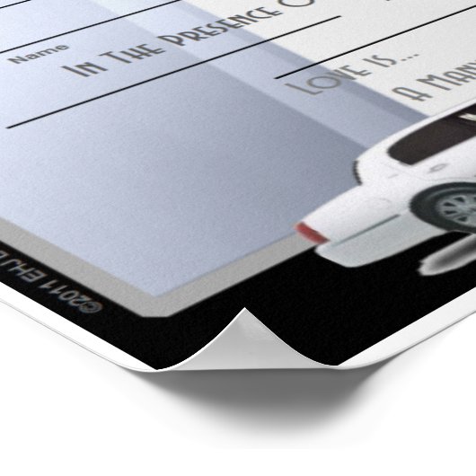 モノグラム婚姻証明書 ポスター (角)