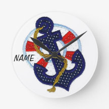 モノグラム子供部屋「セーラー時計」