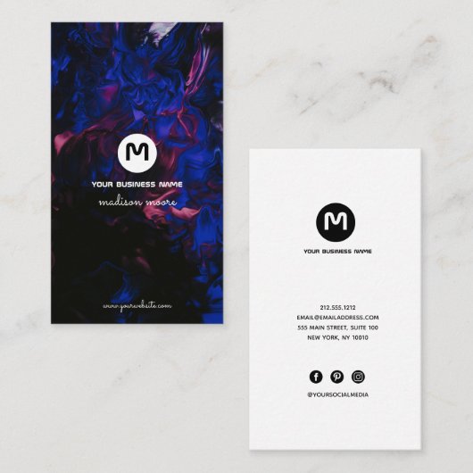 モノグラム宇宙の色 名刺 (正面/裏面)