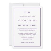 モノグラム宝石トーン紫すべて結婚の