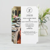 モノグラム宴席結婚式招待状 招待状 (スタンド正面)