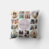 モノグラム家族の思い出20フォトコラージュ クッション (裏面)