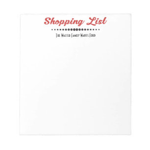 モノグラム家族のShoppiingのおもしろいなリスト-レトロ ノートパッド