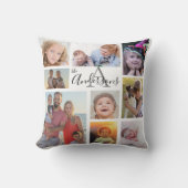 モノグラム家族8枚カスタマイズ写真 クッション (正面)