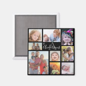 モノグラム家族8枚カスタマイズ写真 マグネット (正面/裏面)