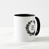 モノグラム家紋エンブレムヴィンテージ マグカップ (正面右)