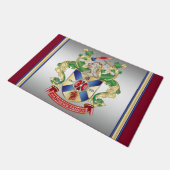 モノグラム家紋ナイトシールドドラゴンソード ドアマット (アングル)