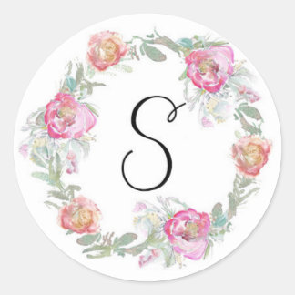 モノグラム封筒ステッカー ラウンドシール