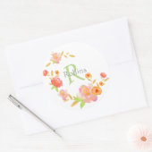 モノグラム封筒用シールとシール ラウンドシール (封筒)