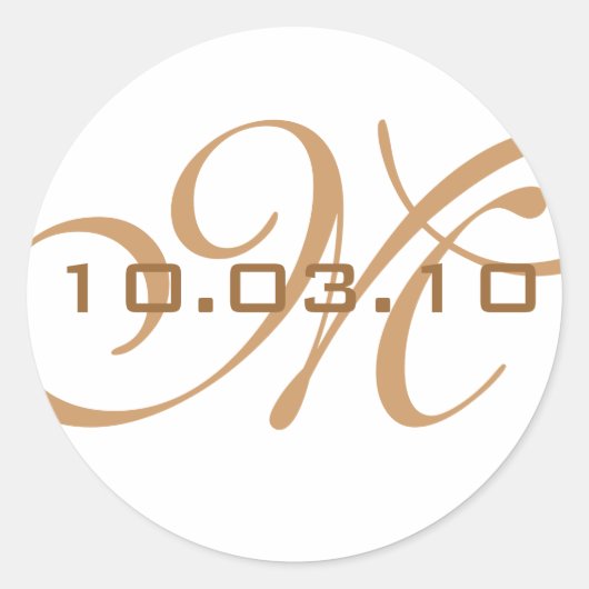 モノグラム封筒用シール ラウンドシール (正面)